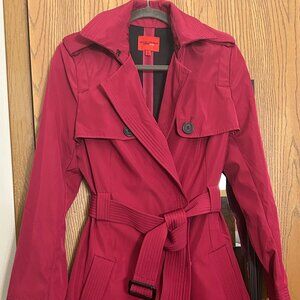 Narciso Rodriguez for Designation Fuchsia Pink Belted Trench Coat Women’s Medium